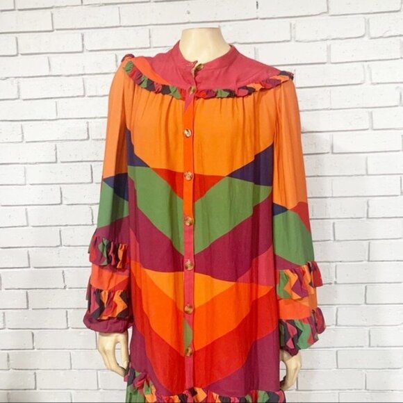 Farm Rio Women’s Juliana Stripes Midi Dress - Size Small - Picture 6 of 12